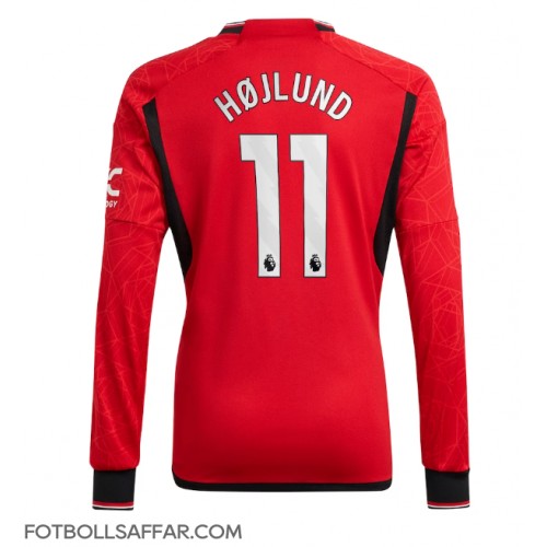 Manchester United Rasmus Hojlund #11 Hemmatröja 2023-24 Långärmad